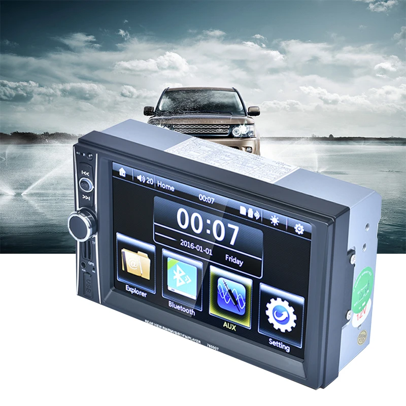 

2 Din Car MP5 Player 6.6 Inch GPS Navigation USB TF AUX Support Rear View Camera Input