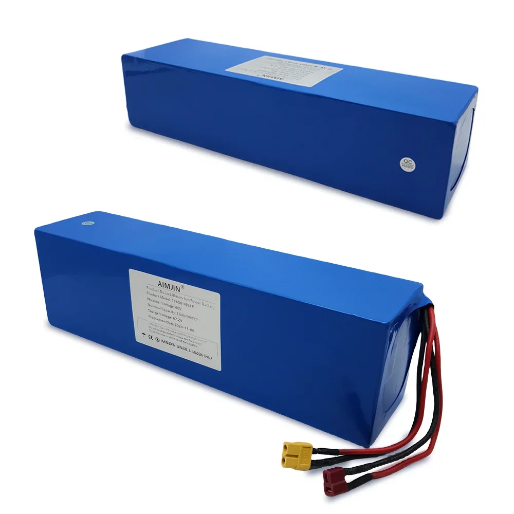 18650 lithium battery pack 60V 15000mAh large capacity 16s4p rechargeable battery, for electric bicycles/electric scooters