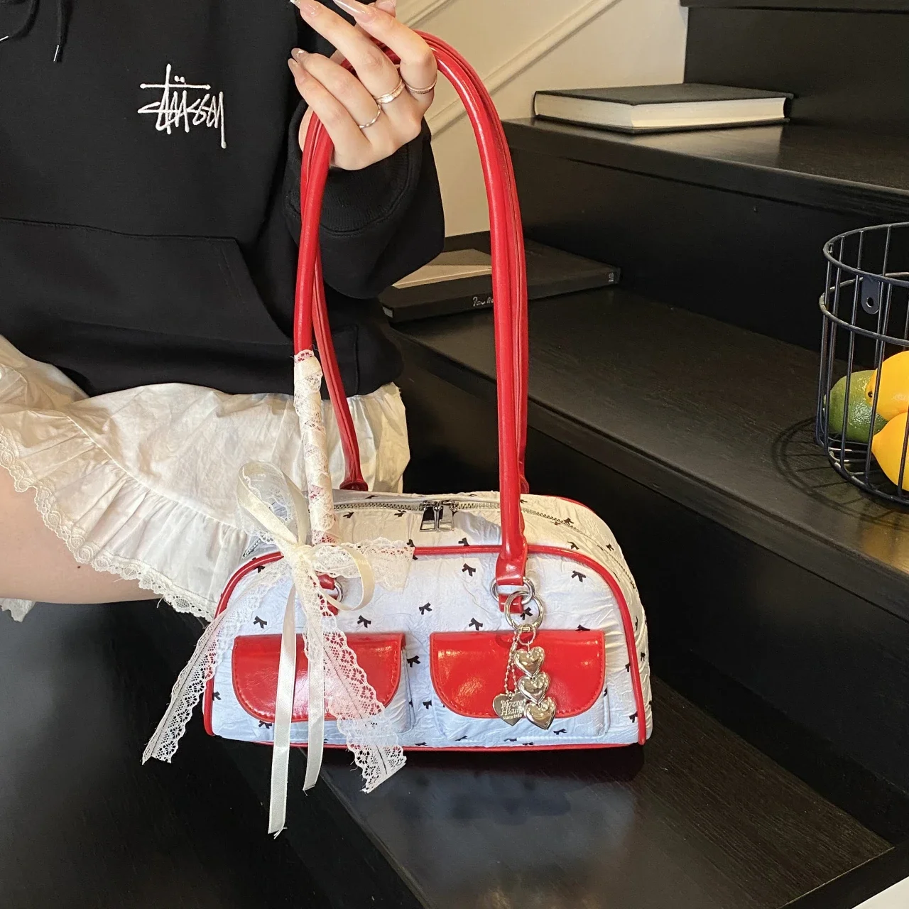 

Brand Boston Shoulder Bags Simple Ladies Commute Tote Bag Pu Leather Female Underarm Bag Trend Large Travel Handbags Purse