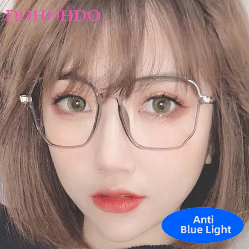 

Classic Optical Spectacle Oversized Square Women Men Anti-Blue Light Glasses Retro Brand Reading Optical Eye Protection Eyewear