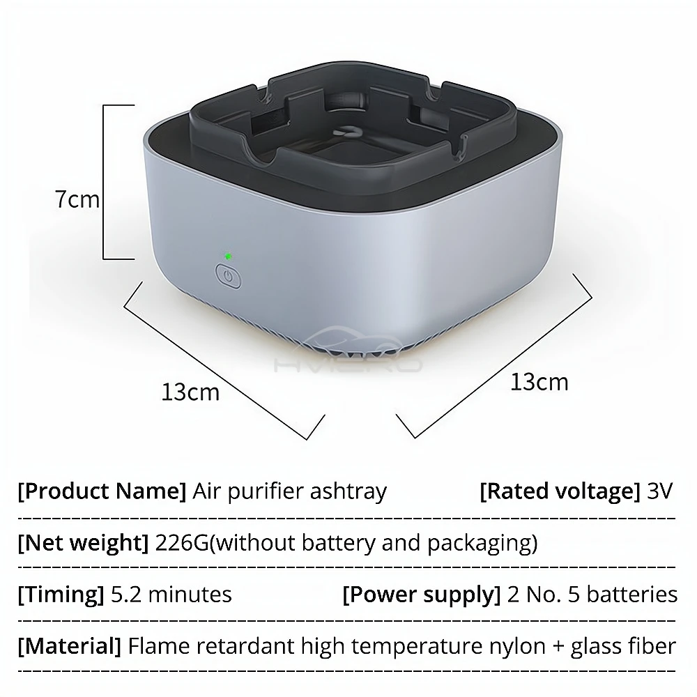 Ashtray Air Purifier Negative Ion creative Household Square Purifying Filter for Remove Odor Smoke  Aromatherapy Smokeles Reduce