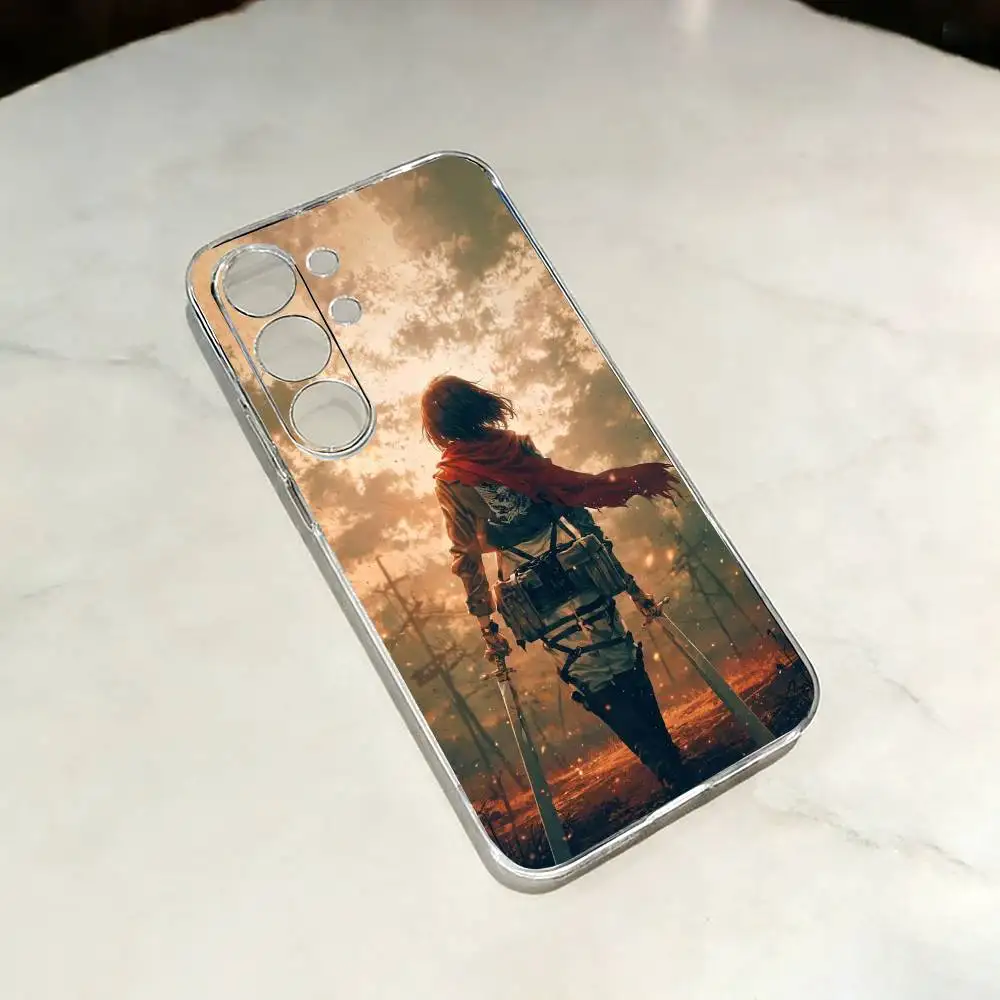 Attack-K on Titan A-Anime  Clear Hard Phone Case For Samsung S25,24,23,22,30,21,10,9,Ultra,Plus Transparent Cover