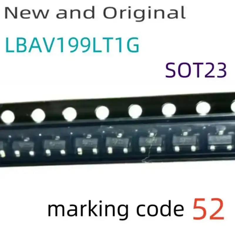 

100Pcs Lbav199Lt1G Bav199Lt1G Sot23 Surface Mount Low Leakage Diode Ultra-Small Surface Mount Package Marking Code 52