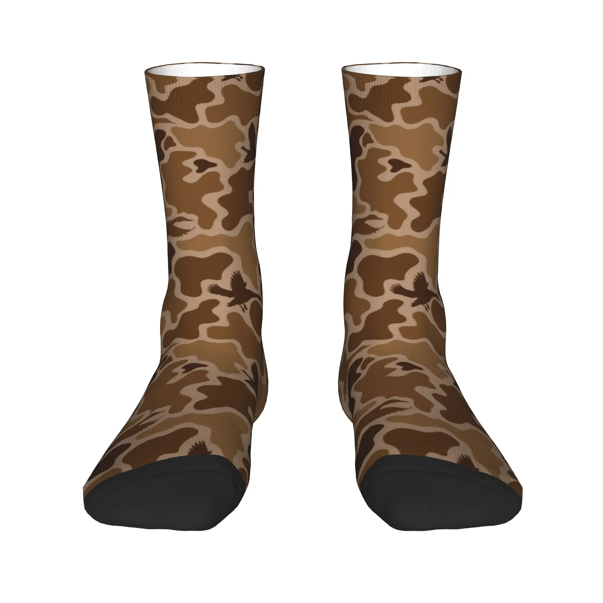 

Cool Mens Duck Hunter Camouflage Hunting Camo Dress Socks Unisex Comfortable Warm 3D Print Crew Socks