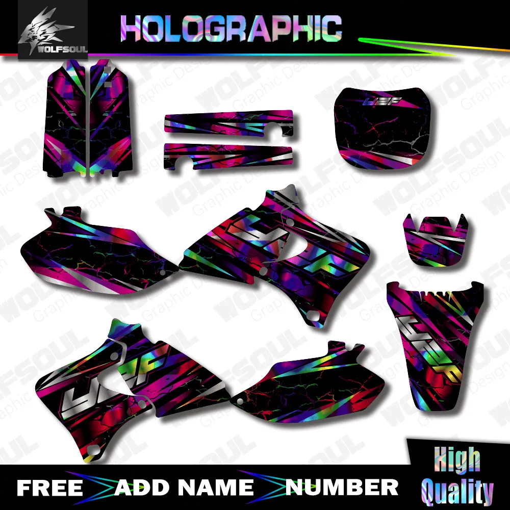 Motorcycle Holographic Backgrounds Graphics Decals Stickers For YAMAHA YZ250F YZ400F YZ426F YZF 250 400 1998 1999 2000 2001 2002