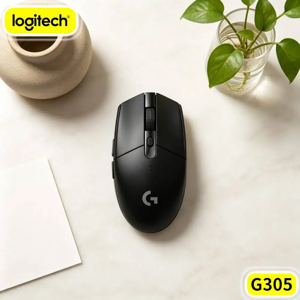 Logitech G305 LIGHTSPEED Game Station Wireless Mouse HERO 12000 DPI 6 Programmable Buttons Reliable Link For PC Mac