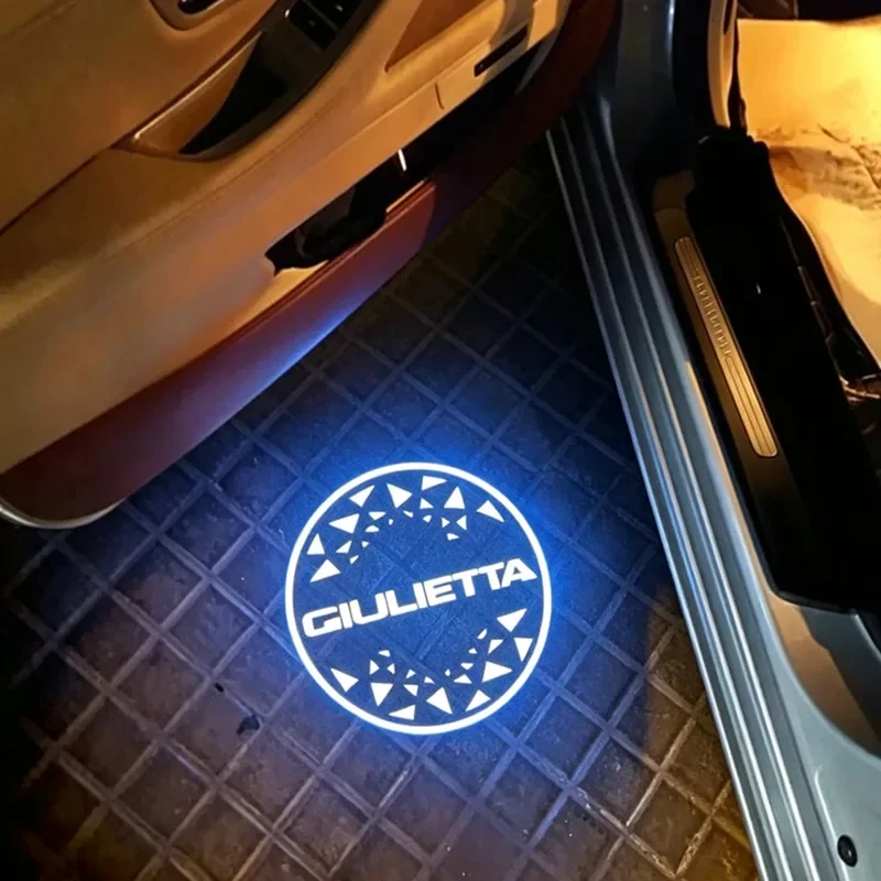 2Pcs 3D LED Car Door Logo Lights Projector Laser Ghost Shadow Lamp For Alfa Romeo Giulietta 2011-2022 Accessories