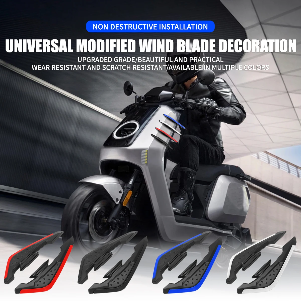 2pcs Motorcycle Side Wings Universal Winglet Aerodynamic Spoiler Wings Motorbike Body Fairing Air Deflectors Exterior Accessori