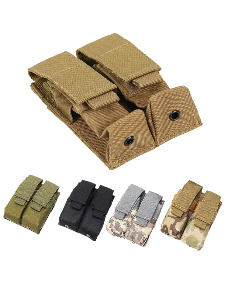 Magazijnzakje Enkel Dubbel Magazijnzakje Outdoor Molle Open Top 9mm Magazijnzakje voor Glock M1911 92F Zaklampzak - afbeelding 2