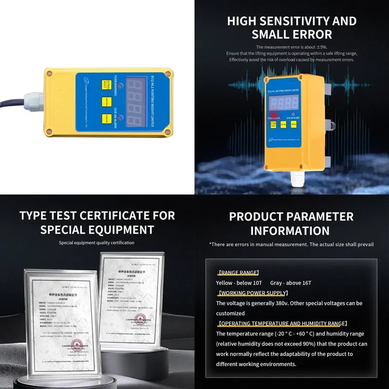 

Crane Overload Protector Weight Limiter Electric Hoist Weight Limiter 0.5T 1T 2T 3T 5T 10T