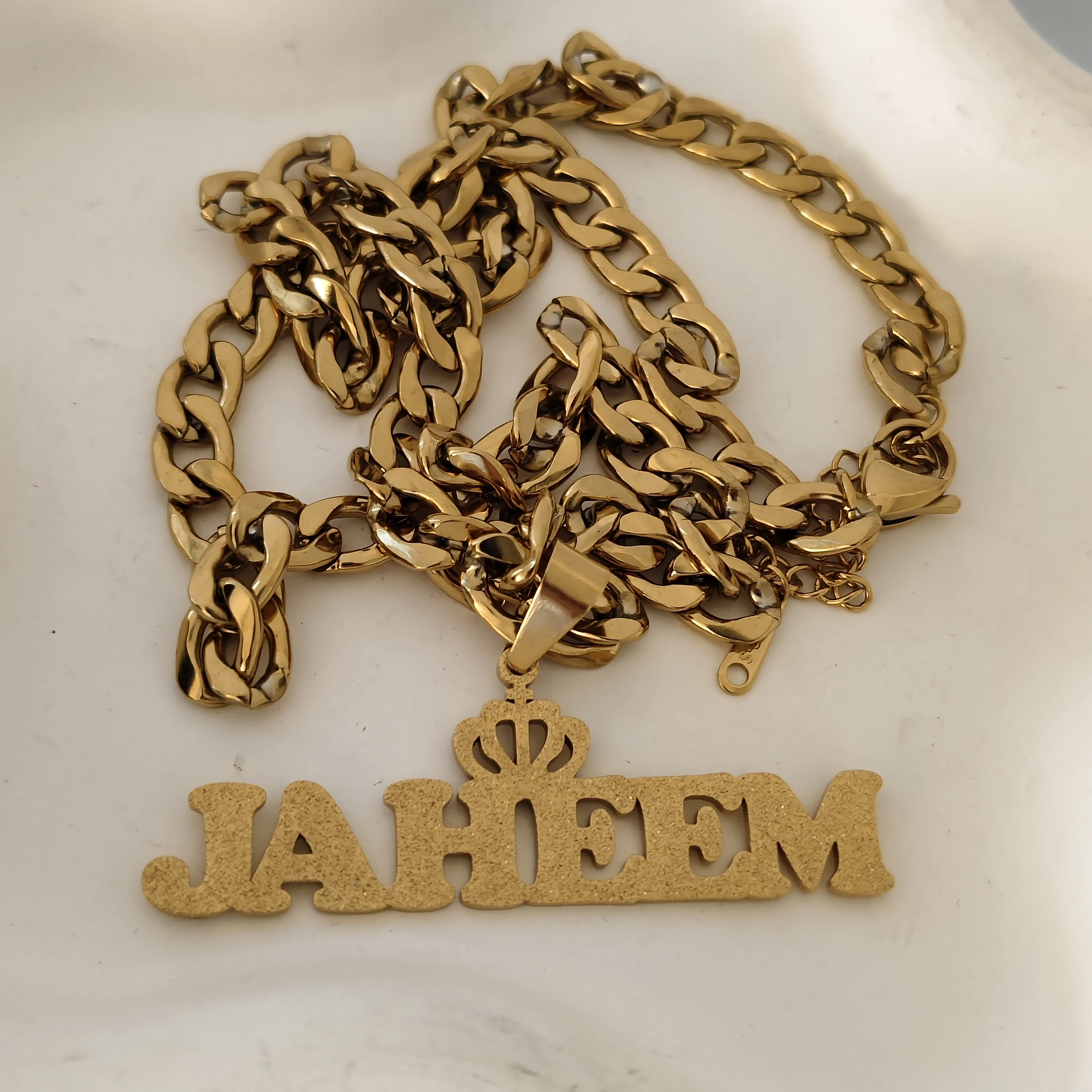 DCEE جديد بالجملة اسم مخصص 7 مللي متر قلادة رسالة شخصية 7 مللي متر قلادة قلادة هدية عيد ميلاد الشركة المصنعة المبيعات المباشرة #5