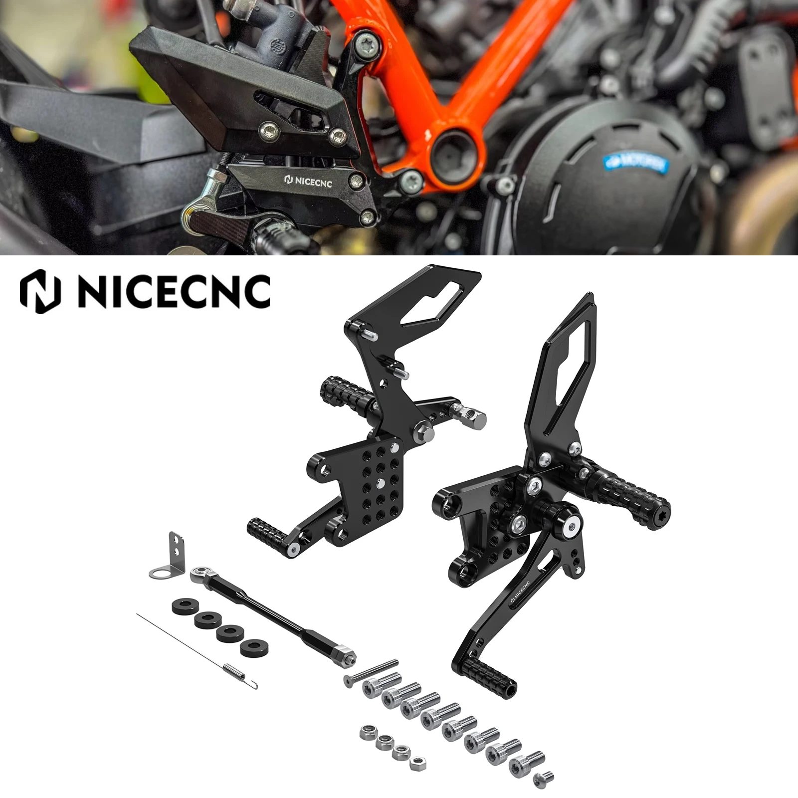 

NICECNC Racing Adjustable Rearset Footrest For Suzuki GSXR 600 750 1997-2005 GSXR1000 01-04 SV650/S 1999-2010 SV1000/S 03-07