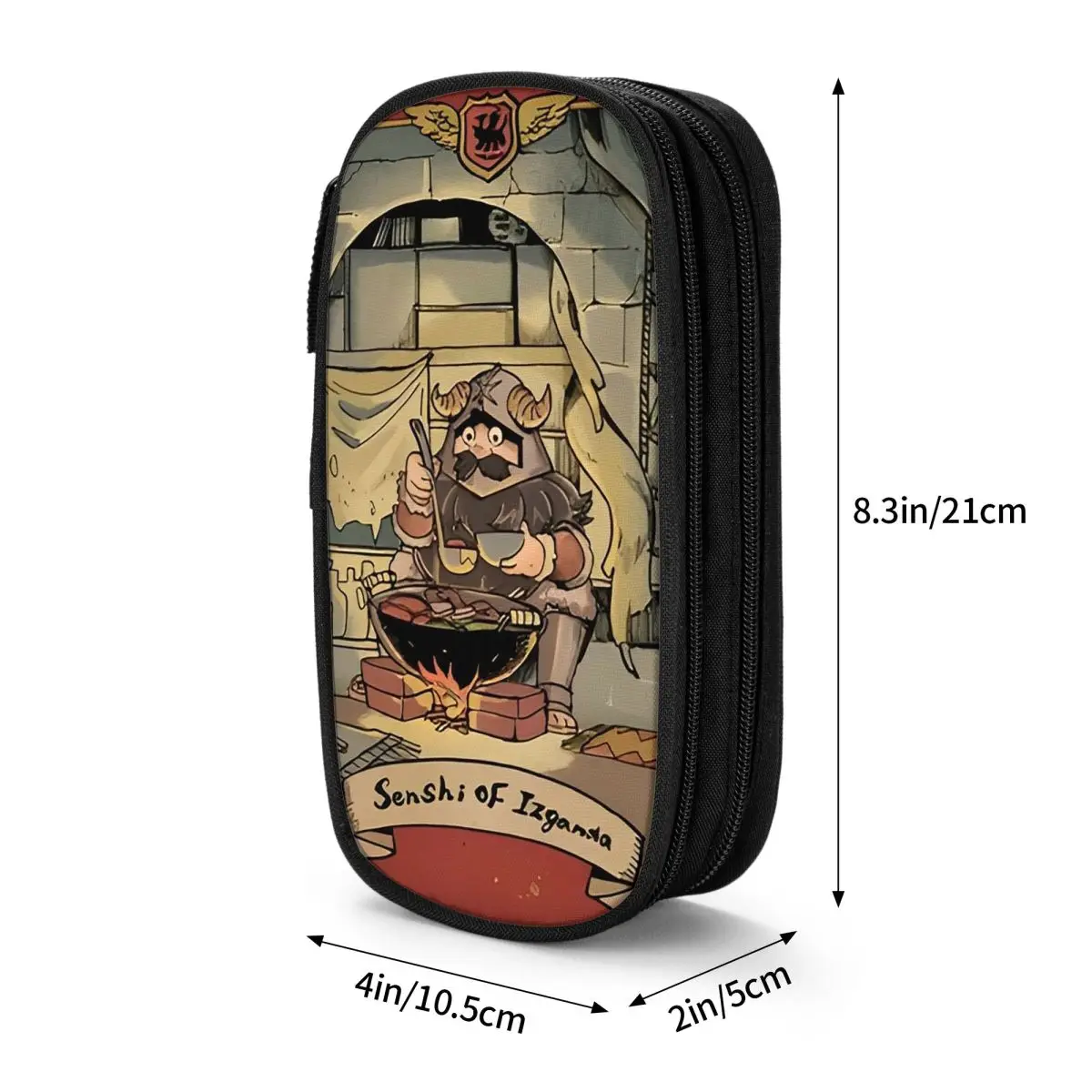 Dungeon meshi delicioso em masmorra-senshi cozinhar lápis casos grande capacidade caneta sacos caixa de caneta lápis bolsa estudantes papelaria