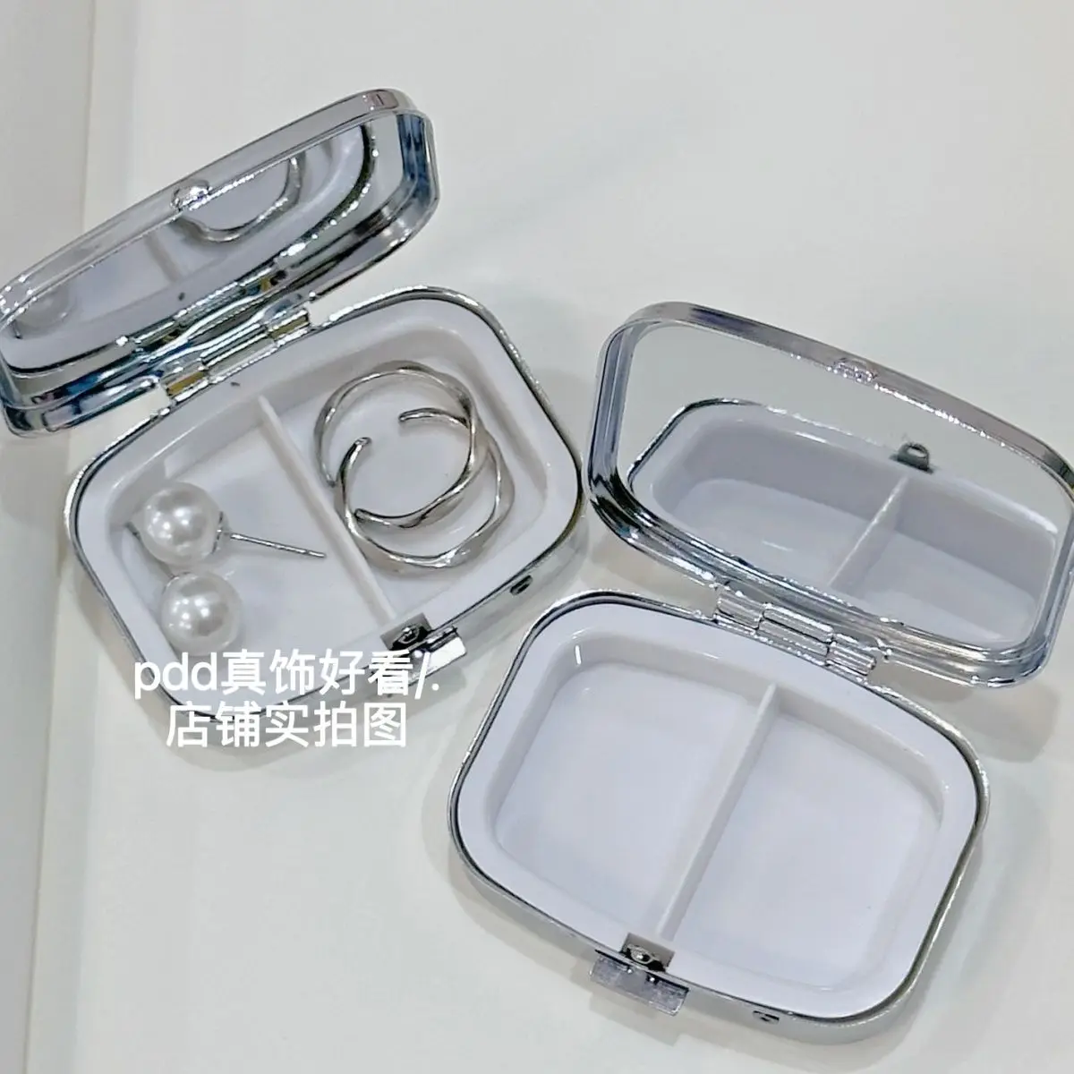 Kawaii Miffy Rabbit Jewelry Box Cute Cartoon Portable Compartments Metal Candy Box Medicine Storage Box Moisture-proof Sealed - view 5