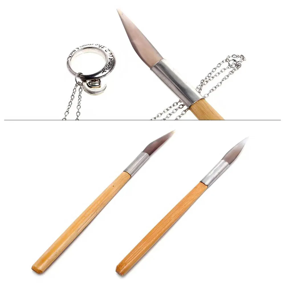 Jewelry Polisher Craft Polishing Tool Agate Burnish Knife With Handle Agate Burnisher for Gold Silver Jewelry Polishing Tools