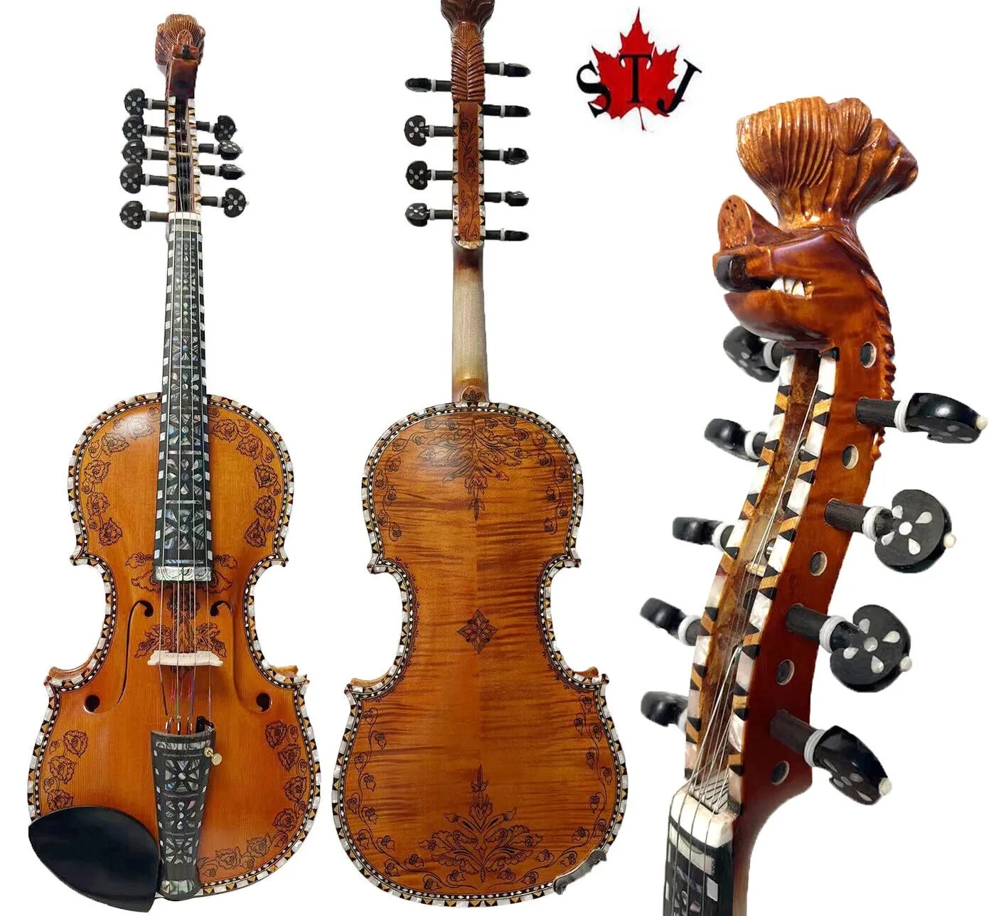 

Deluxe fancy Norwegian fiddle 4/4 violin (4*4) of profession concert