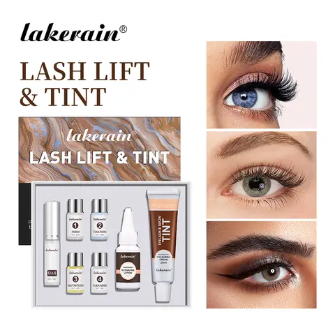 Lash Fast Lift und Tönungsset, professionelles Wimperndauerwellen-Set, 2-in-1-Wimperntönung, Augenbrauenwimpern, Tönung, Augenbrauenfärbung, Augen, Wimpern, Augenbrauen-Make-up