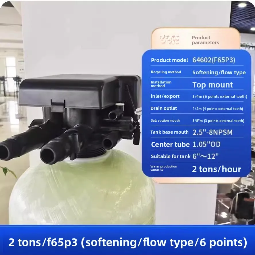 Valvola Automatica Addolcitore Acqua F65P1 Runxin, Valvola Multi-Via Addolcitore F65, Controllore Testa Addolcitore Acqua