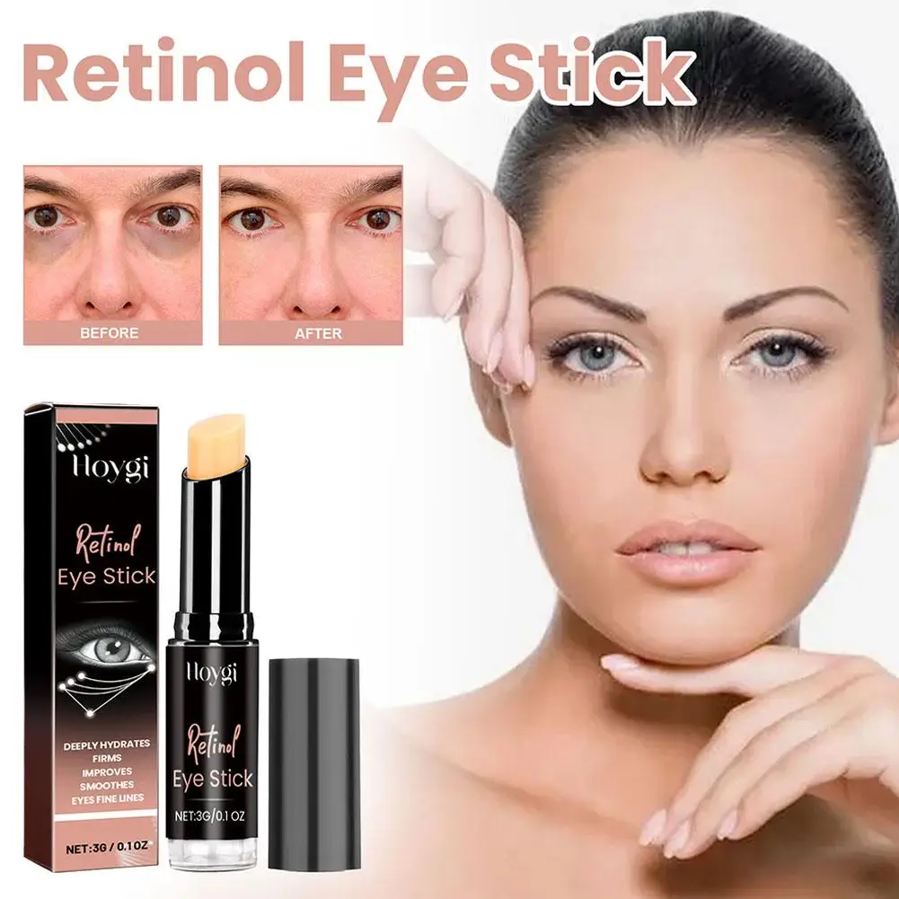 Retinol Anti-Puffiness Eye Cream, Face Lifting Hidratante Bálsamo, Círculos escuros, Eye Bags Care, Anti-Puffiness, Anti-Rugas Stick, S0O2, 4g