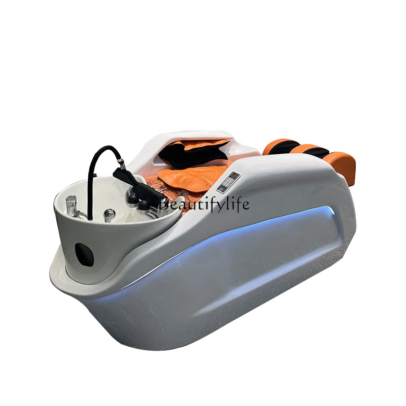 

Intelligent Electric Head Massage Treatment Fumigation Half Lying Flushing Bed for Hair Salon Ceramic Basin