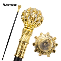Transparent Glass Ball Steampunk Walking Cane Fashion Decorative Walking Stick Gentleman Luxury Crosier Knob Walking Stick 97cm