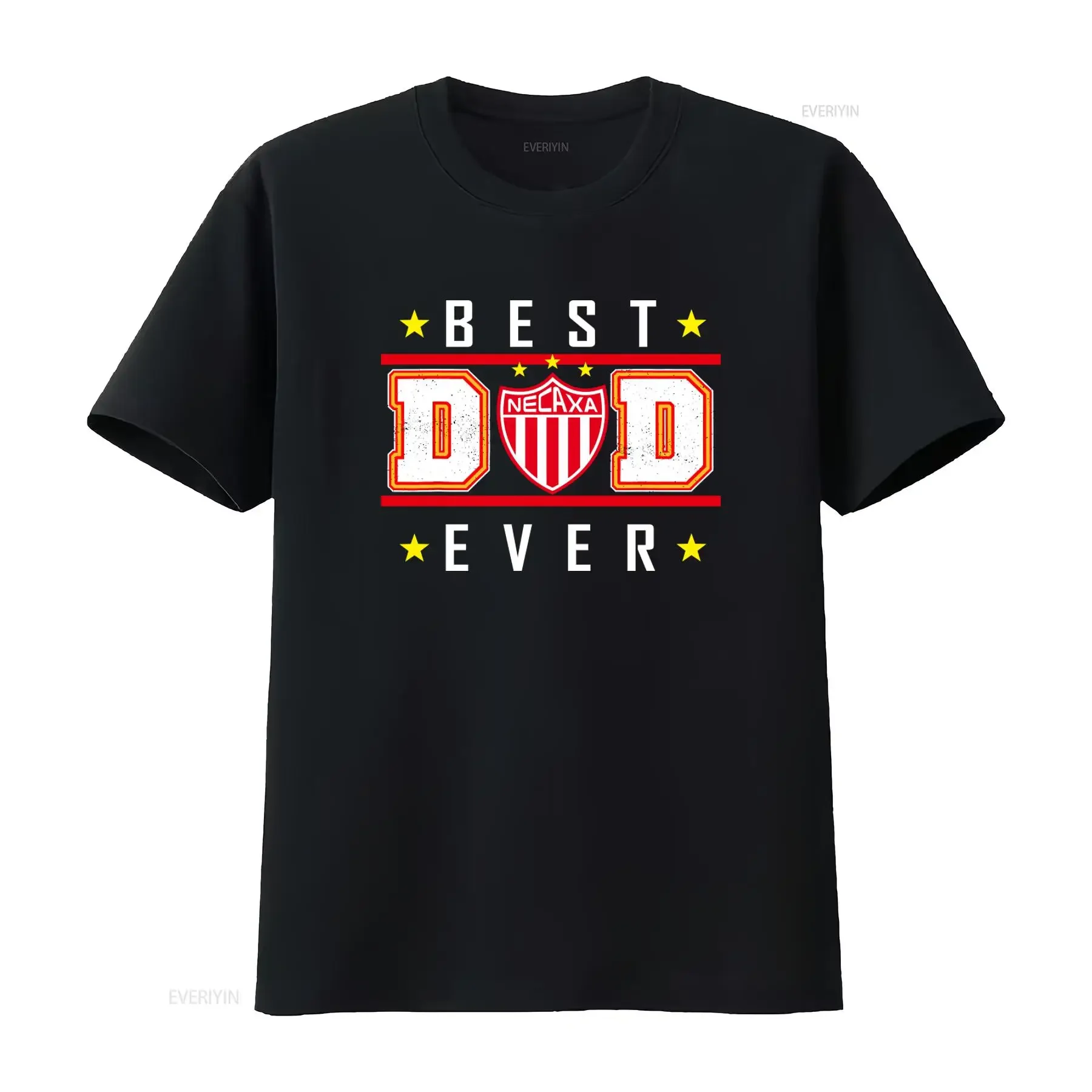 Camiseta Necaxa Melhor Pai de Sempre para o Dia dos Pais com Design Estiloso e Tecido Confortável, Estilo Vintage Lavado, Ligeiramente Casual