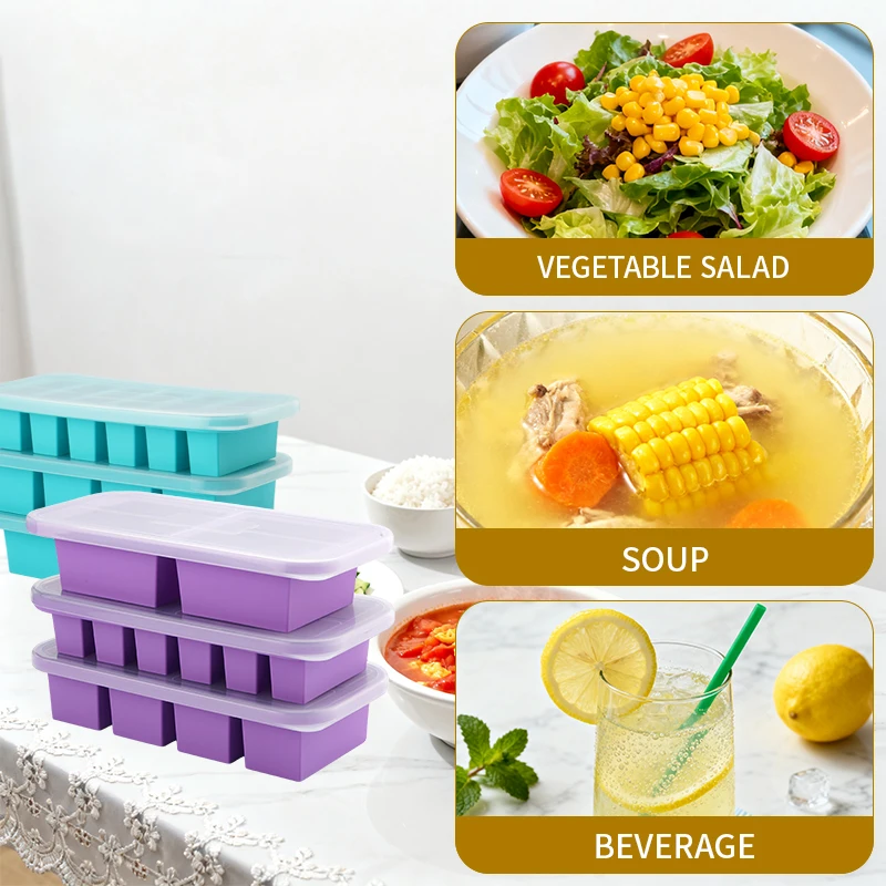 뚜껑이 있는 실리콘 냉동 트레이, 수프, 육수, 스무디 - Meal Prep Smoothies 리뷰 및 가격