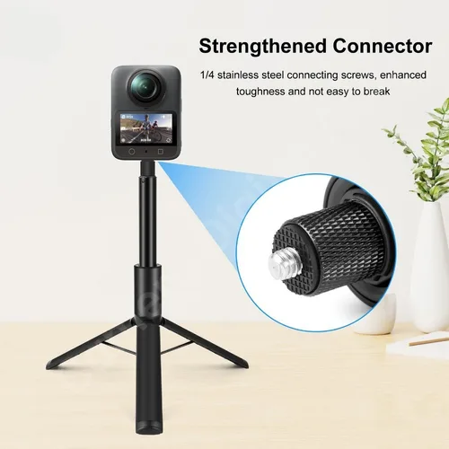 Imagen 2 del producto Palo de Selfie Invisible 2 en 1 para DJI Osmo 360 + trípode extensible, varilla de Selfie de Metal con tornillo 1/4 para Insta360 X5 X4 X3 DJI Osmo 360