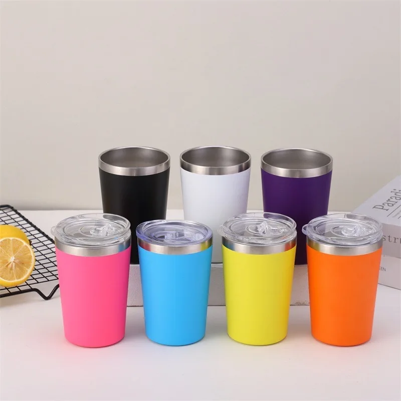 

12oz Tumbler with Lid Stainless Steel Vacuum Insulated Double Wall Travel Beer Cup Protable Cold and Hot Coffee Car Mug