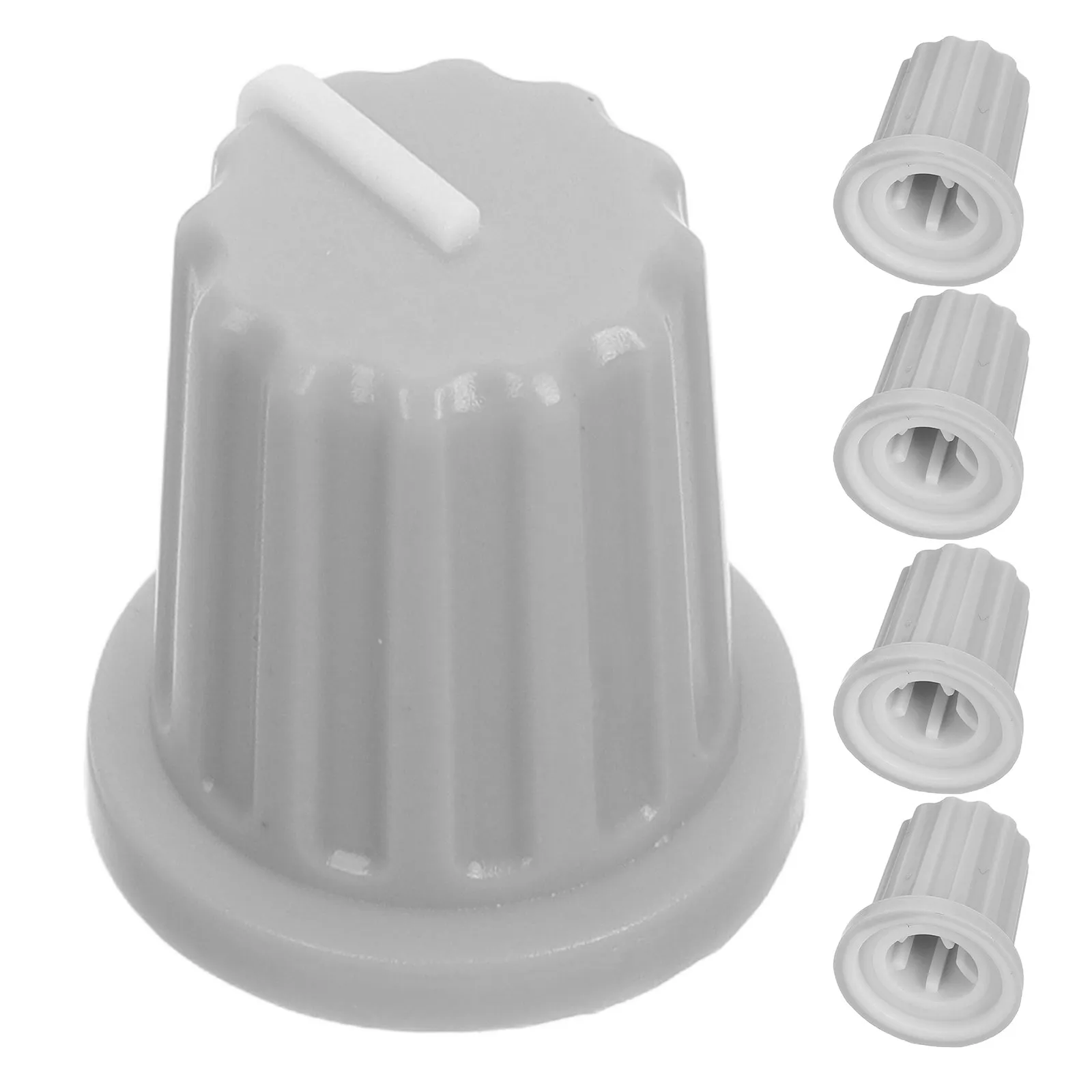 6Pcs Volume Control Potentiometer Knobs Plastic Durable 270 Degree Half Shaft Smooth Adjustment Guitar Sound Equipment