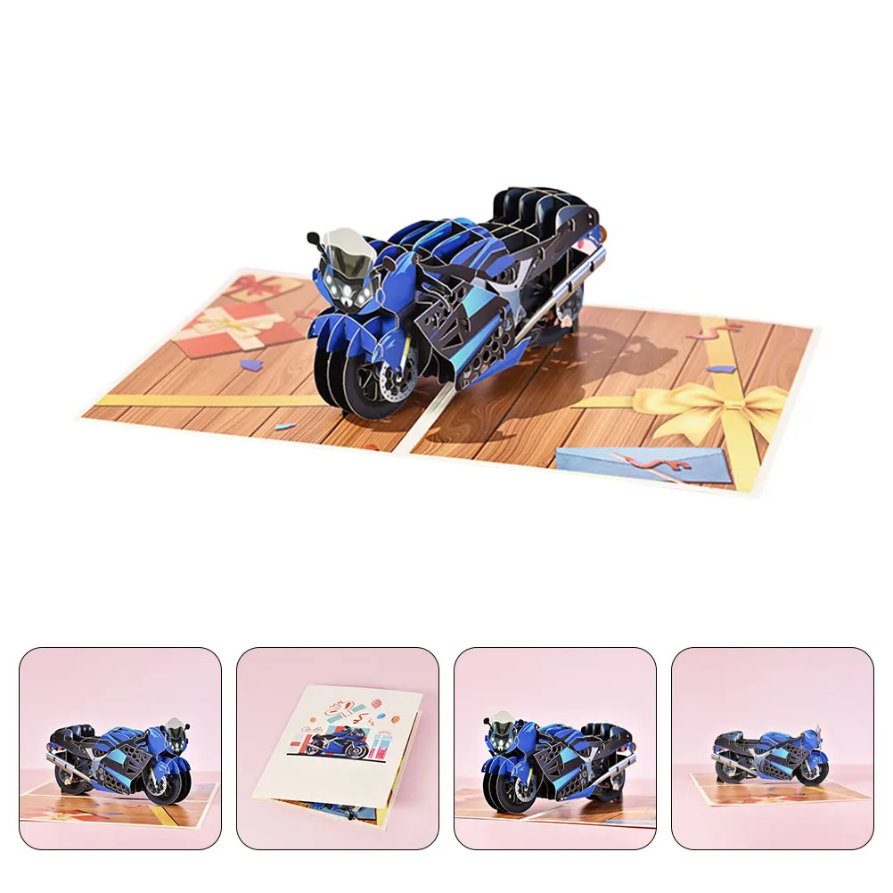 

3D Greeting Cards Father's Day Creative Wishes Cards Exquisite Paper Craftsmanship Birthday Card for Dad