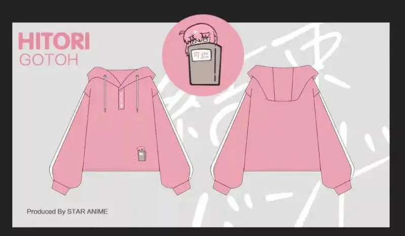 Bocchi The Rock Cosplay Gotoh Hitori Donna Ragazza Giacca allentata Cappotto Felpa con cappuccio Pantaloni cargo Completo Costumi di carnevale