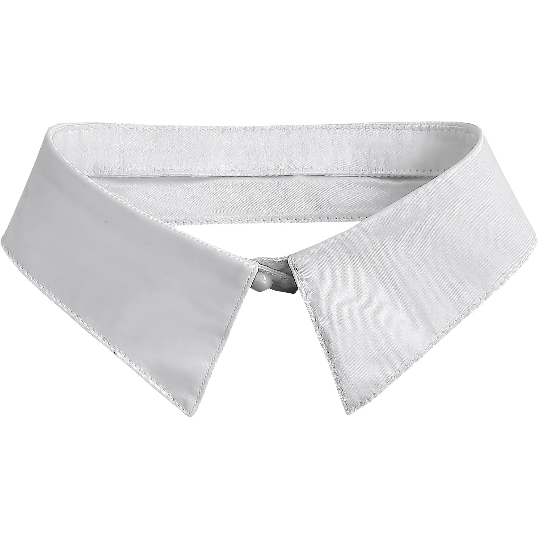 Afbeelding 6: Nieuwe universele wit-zwarte nepkraag, modieuze eenvoudige choker Peter Pan ketting voor mannen en vrouwen