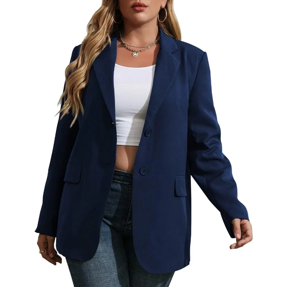 Womens Plus Size Casual Blazer Jackets Long Sleeve Open Womenzara woman 2025 new collection ropa mujer traf