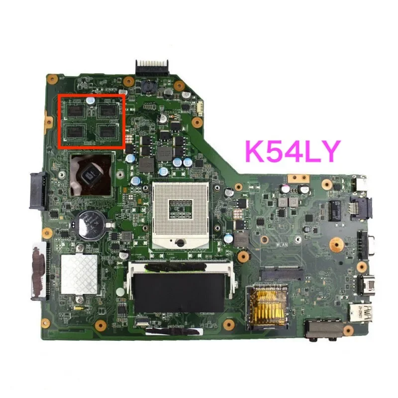 

Подходит для материнской платы ноутбука ASUS K54LY 216- 0809000 Материнская плата HM65 K54LY REV.2.1 DDR3, 100% протестирована, ОК, полностью работает