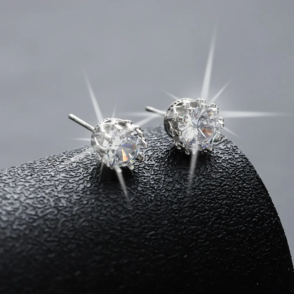 1pair Octagonal Star Zircon Luxury High-end Style Personalized Versatile and Simple Niche Accessory Jewelry