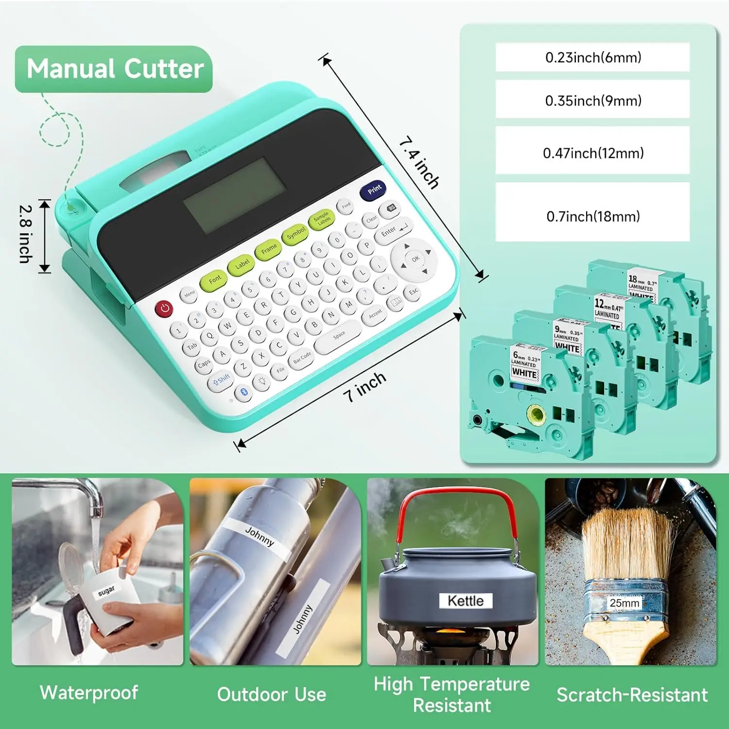 Eco Friendly Inkless Desktop Label Printer Sticker Machine logo Printer for Label