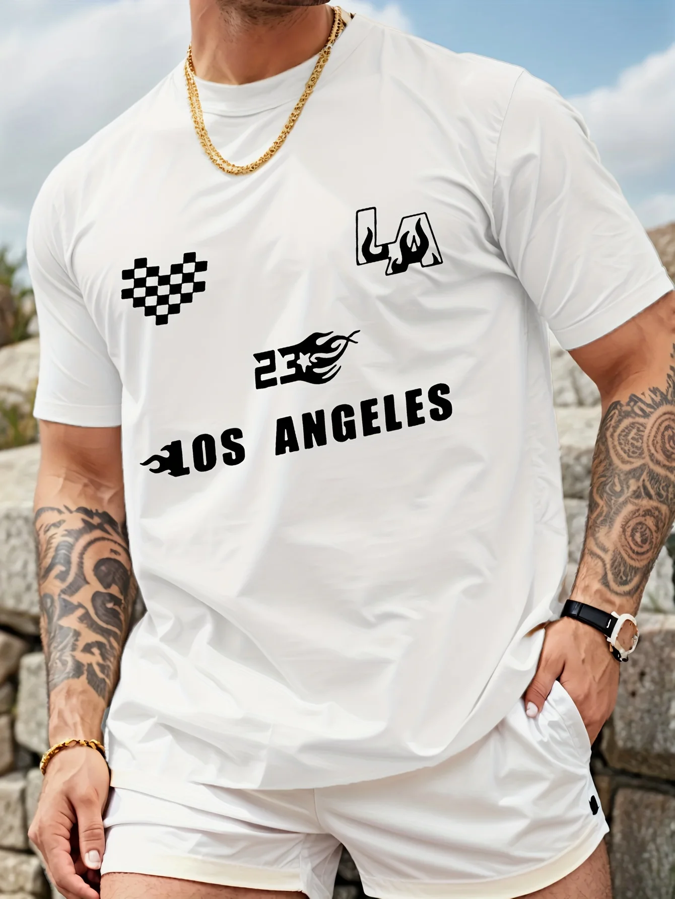 

Мужские футболки, трикотажные изделия, однотонные летние, 100% хлопок, футболка с короткими рукавами и принтом Лос-Анджелеса, Хэллоуин, Рождество