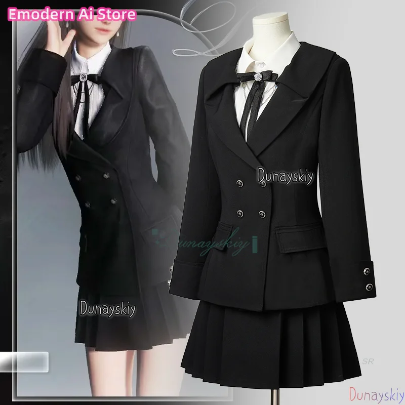 

Костюм для косплея «Любовь и глубокое пространство», «Героини», встреча, красочные мечты, черная школьная форма, юбка, платье, Хэллоуин, карнавал