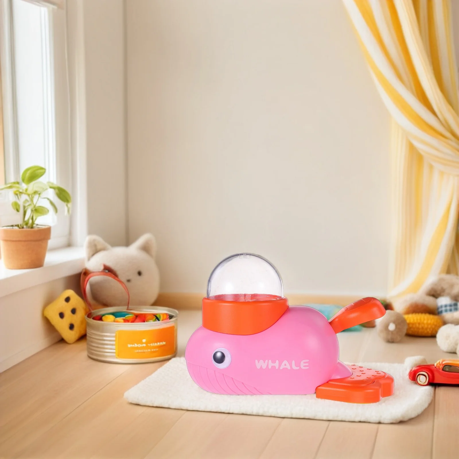 

Dog Treat Dispenser Whale Shaped Interactive Food Slow Feeder Puzzle Rotating Feeder for Training Feeding Interactive Dog