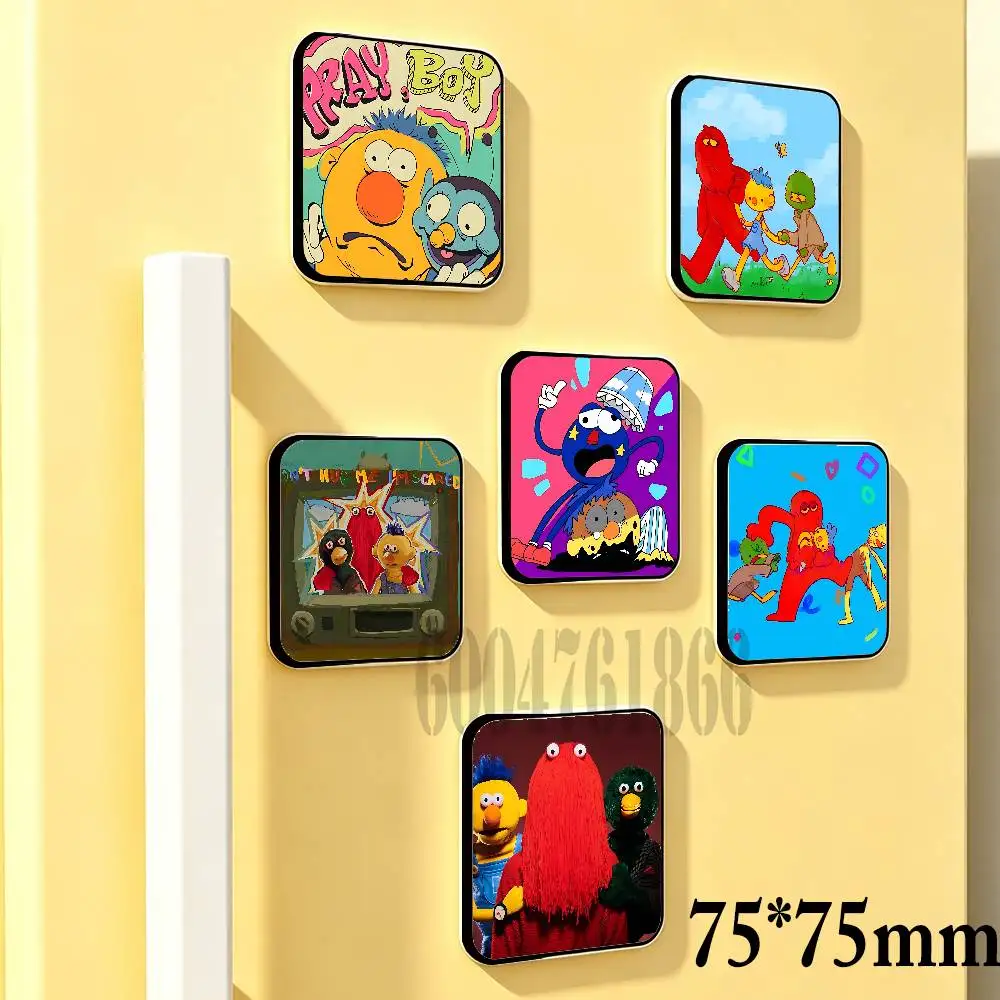D-Dont Hug Me Im Scared 75mm Square Fridge Magnet Cute Refrigerator Magnet Office Cabinet & Home Kitchen Decoration Gift