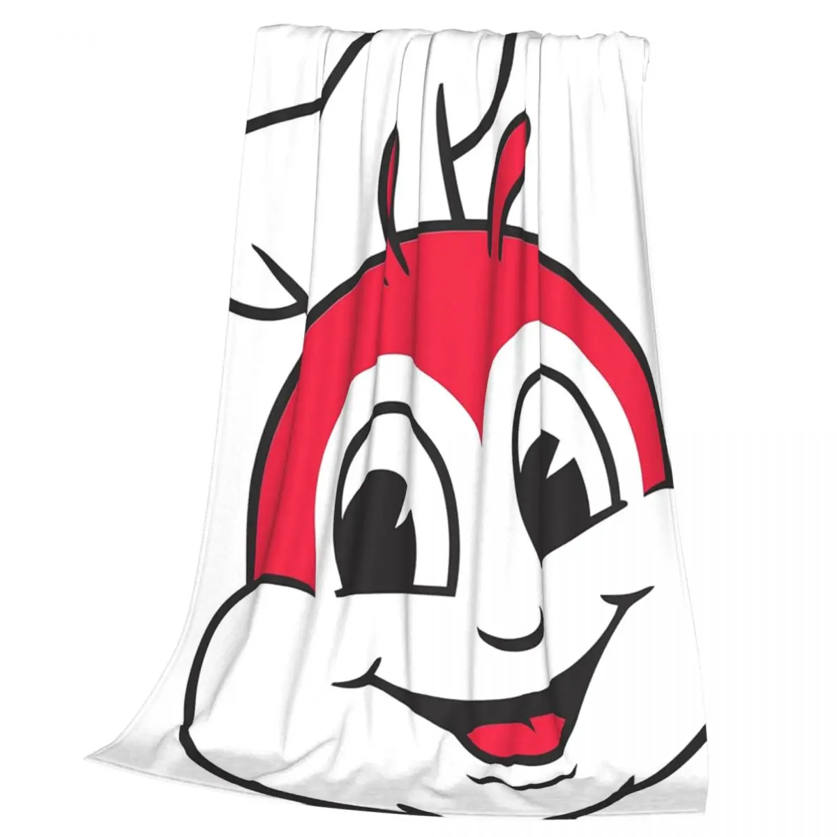 Jollibee Burger Restaurant Mascot Blankets Soft Warm Flannel Throw Blanket Cover for Bed Living room Picnic Travel Home Sofa