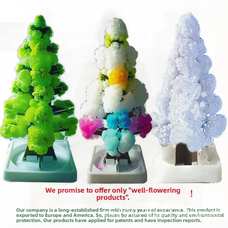 مجموعة نمو زهر شجرة الورق DIY لعبة تعليمية سحرية لعيد الميلاد للأطفال مجموعة تجارب ثلاثة في واحد كريستالية #5