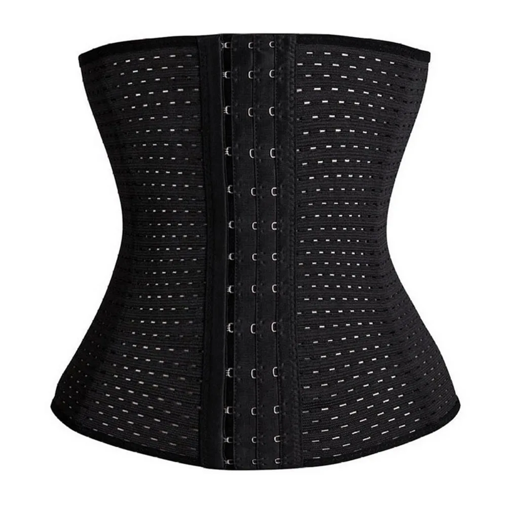 Women Underbust Corset Waist Training Cincher 4 Hollow Body Shaper Sweat Absorbent Belt Slim Waist