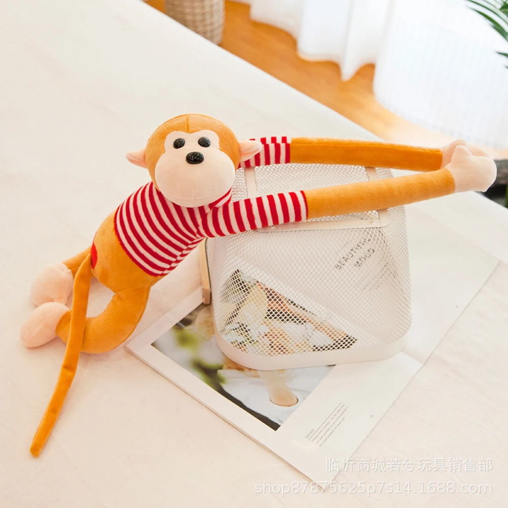 Colorful Striped Long Arm Monkey Stuffed Plush Toy Birthday Gift