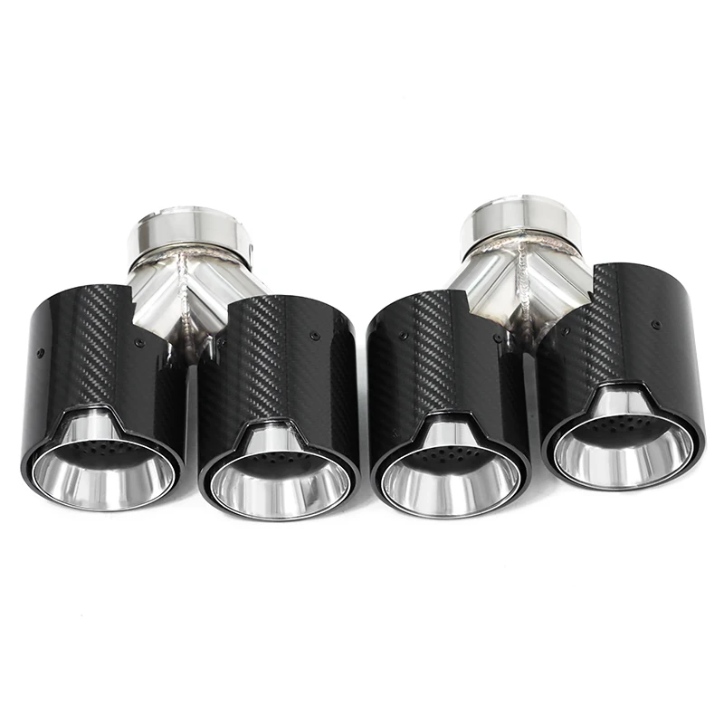 Quad Koolstofvezel Uitlaat Tip Voor BMW F10 F11 535d 535i 640i 640d Auto Uitlaatsysteem Nozzle Uitlaat Tuning Uitlaat Tip