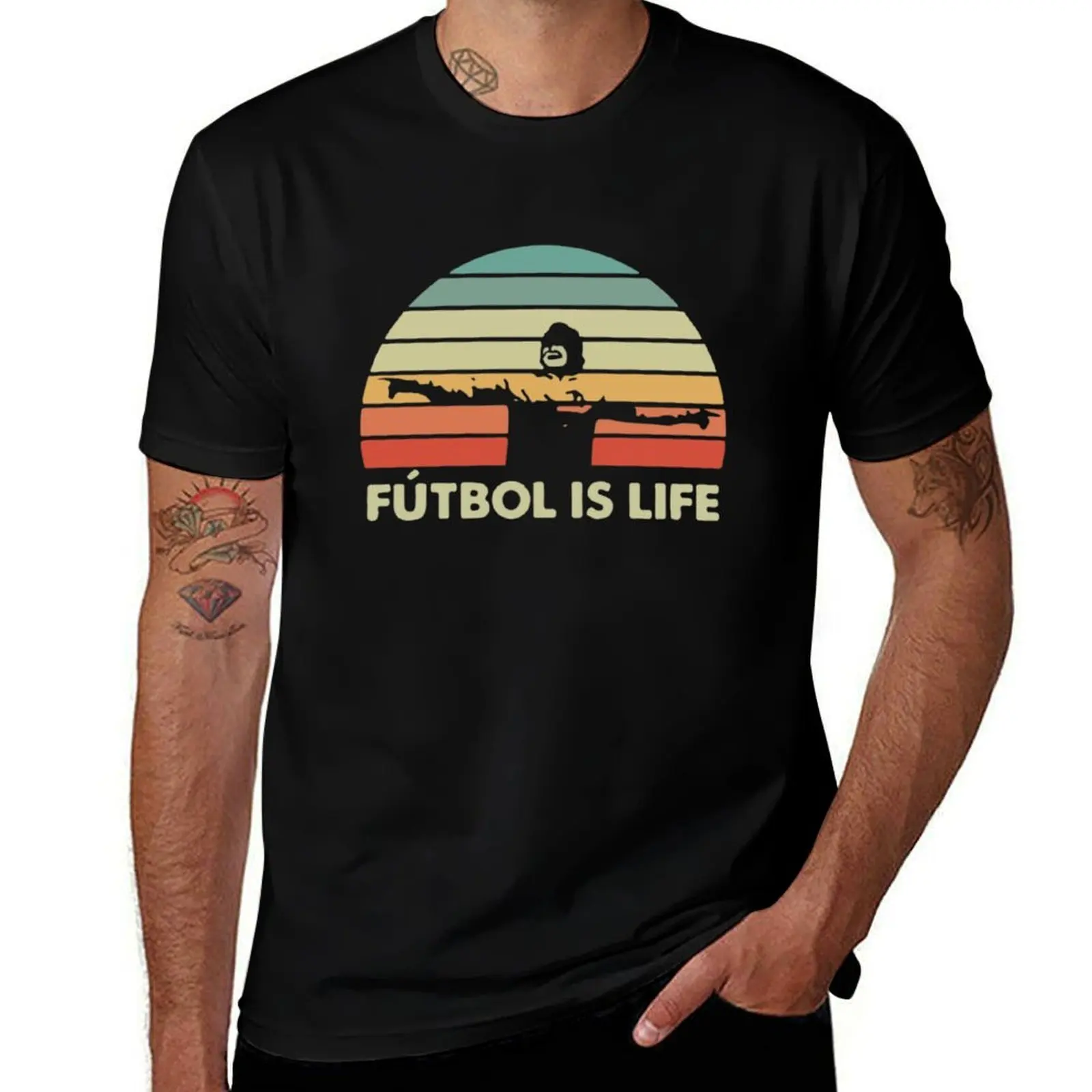 Futbol is Life , Futbol is Life For Soccer Lover and Football Lover Gift T-Shirt Breathable Sportswear T-Shirt for Men