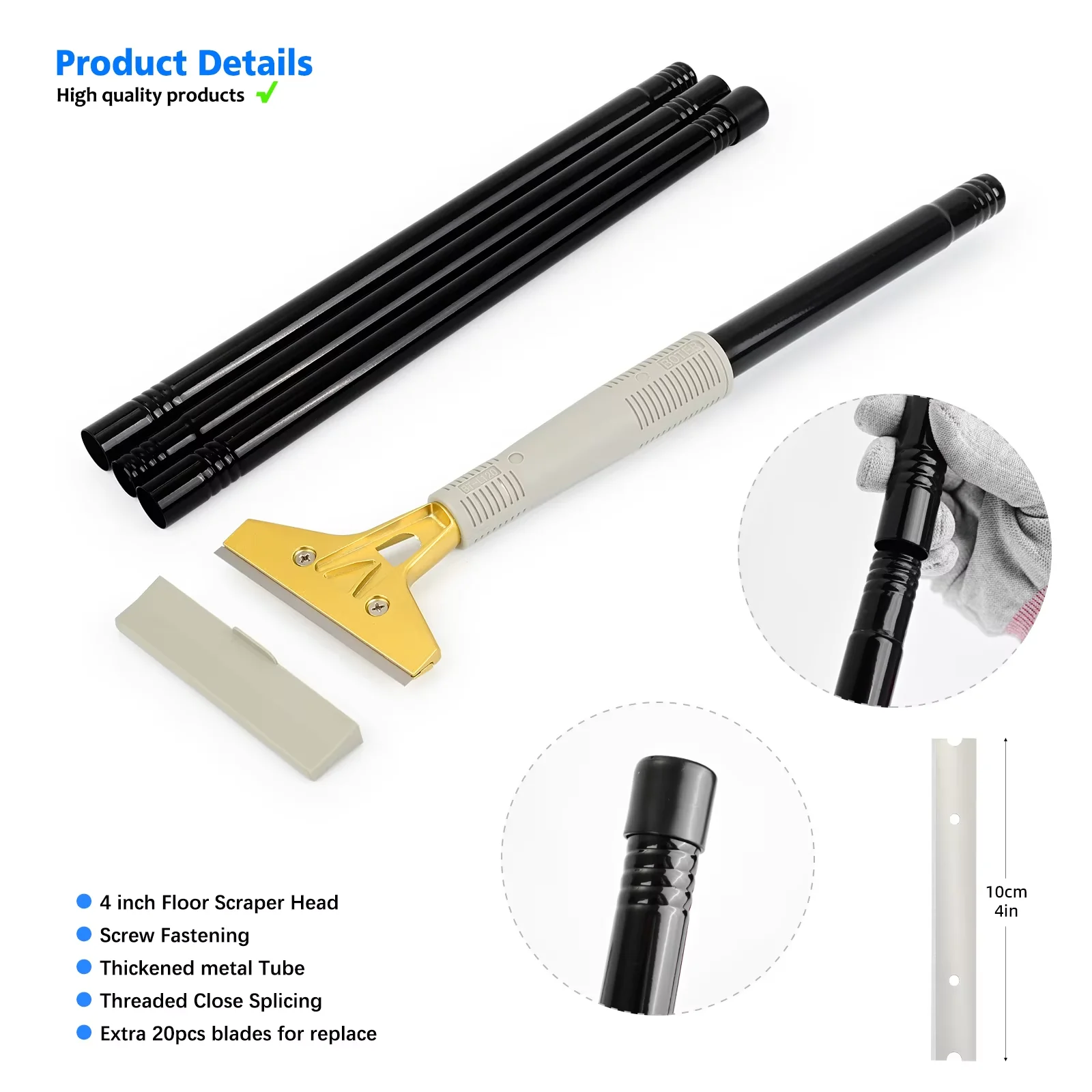 EHDIS Wallpaper Paint Tiles Flooring Scraper Remover With Blade Household Cleaning Tools Multi-purpose Scraper Sticker Remover