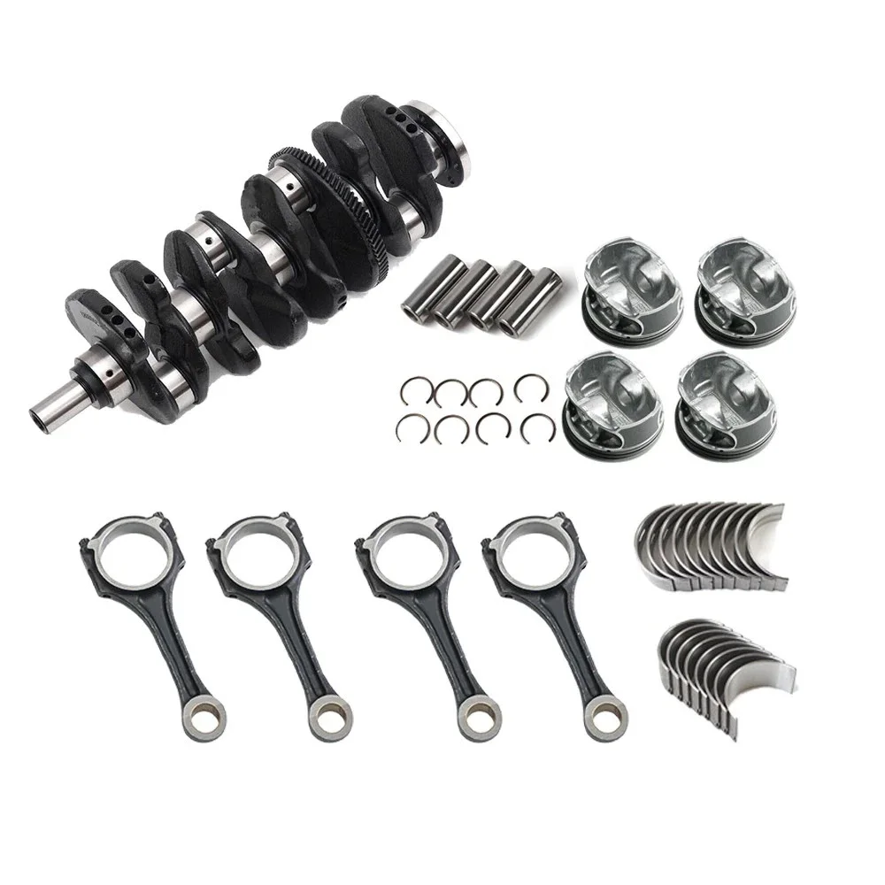 Engine Parts Crankshaft Connecting Rod Piston Bearings Set Fit 2.0 L L4 Gas For Mercedes-Benz C250 2740300101 2740300201