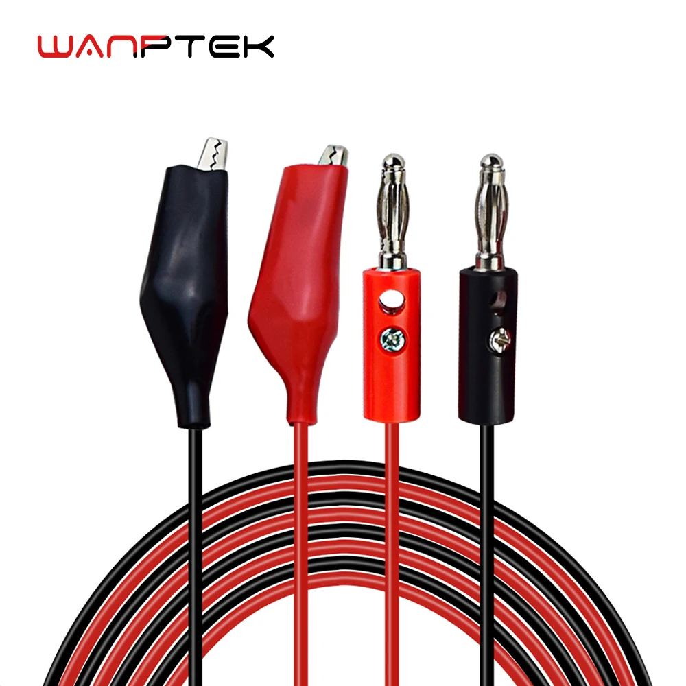 Crocodile clips Wanptek 85CM Test lead Wire Line electrical Voltage Banana Plug and Alligator Clip Crocodile 5A multimeter DIY